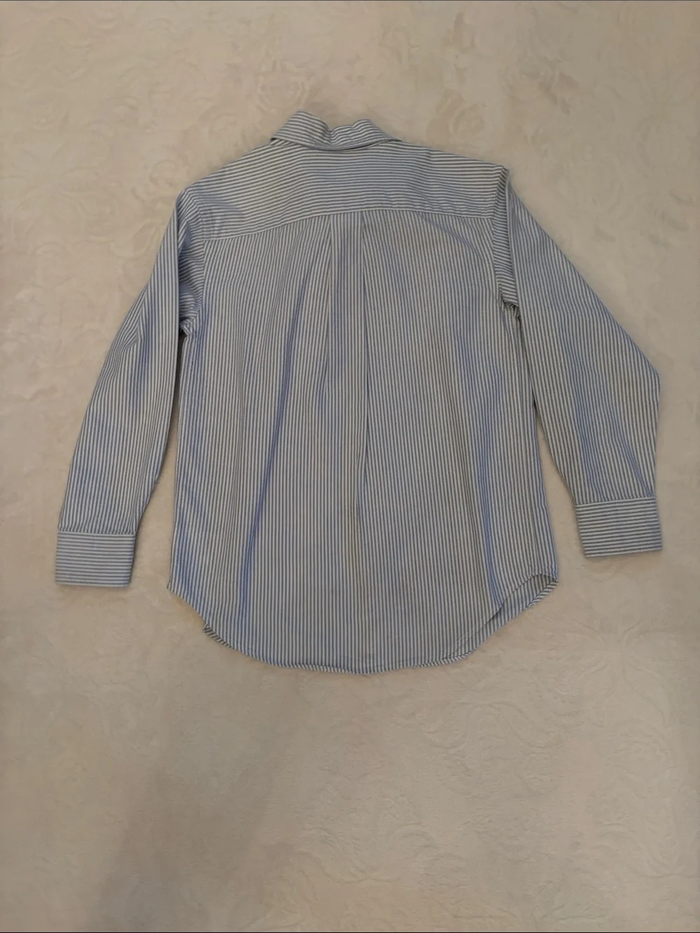 Ralph Lauren Light Blue & White Pinstripe Cotton Dress Shirt